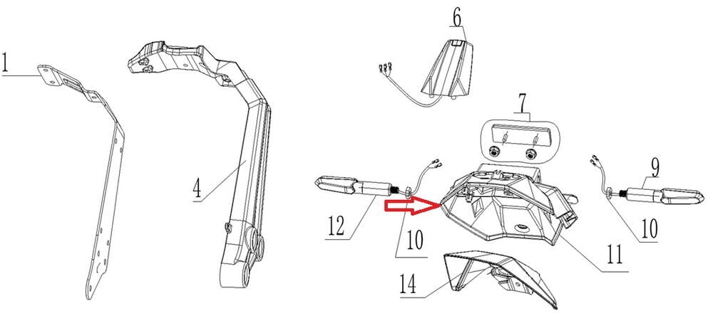 SPN 125 Arka Çamurluk Plaka Grenajı
