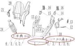 SPN 125 Arka Mafsal Mili Set