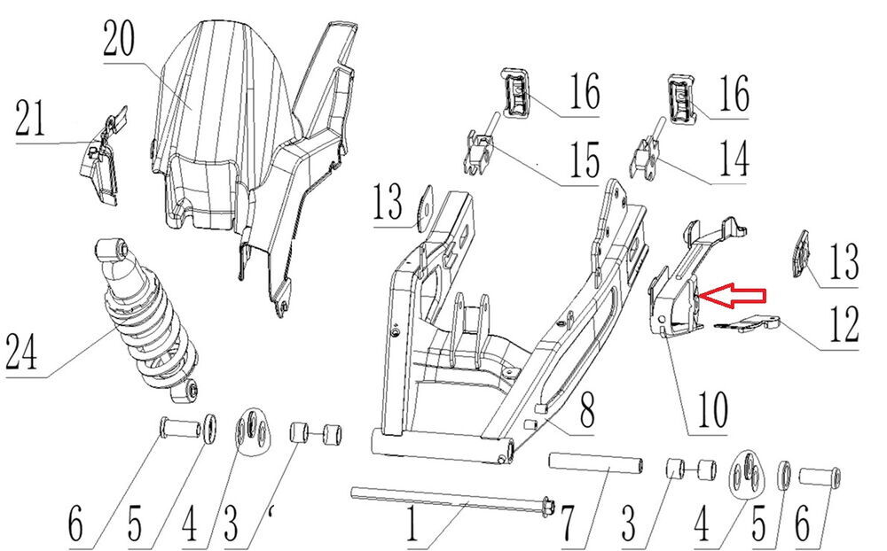 SPN 125 Zincir Sürtme Lastiği