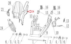 SPN 125 Arka İç Çamurluk
