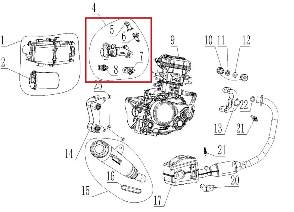 SPN 125 Enjeksiyon Komple