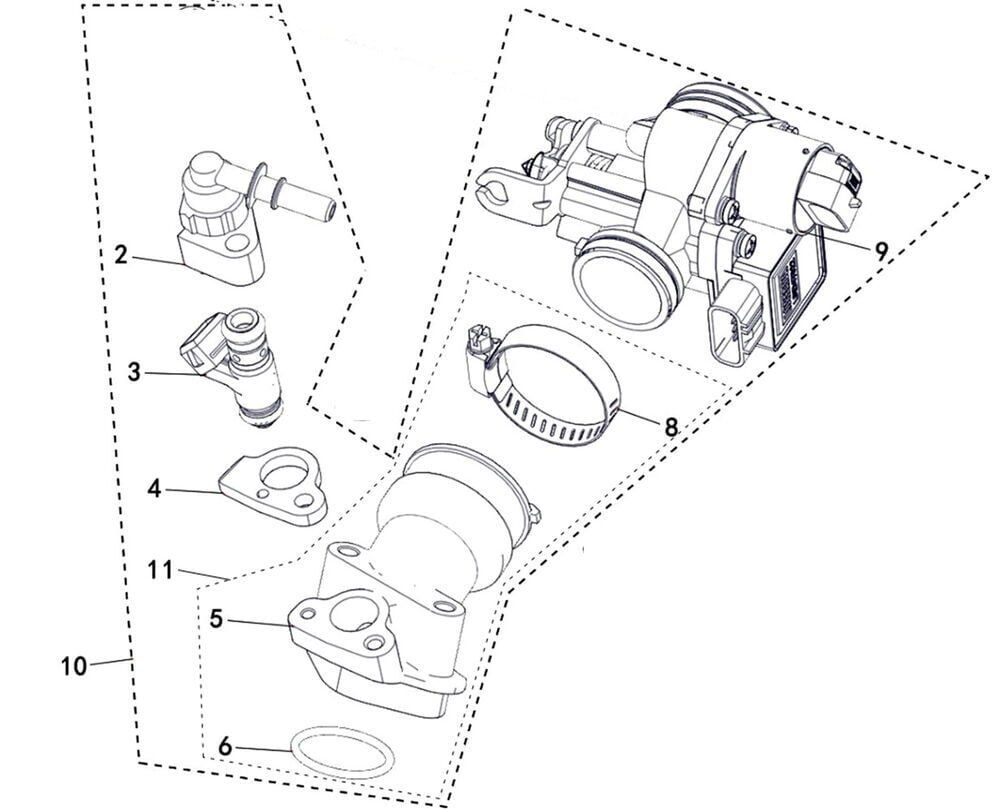 M210 Gaz Kelebek Ve Sensörler Komple