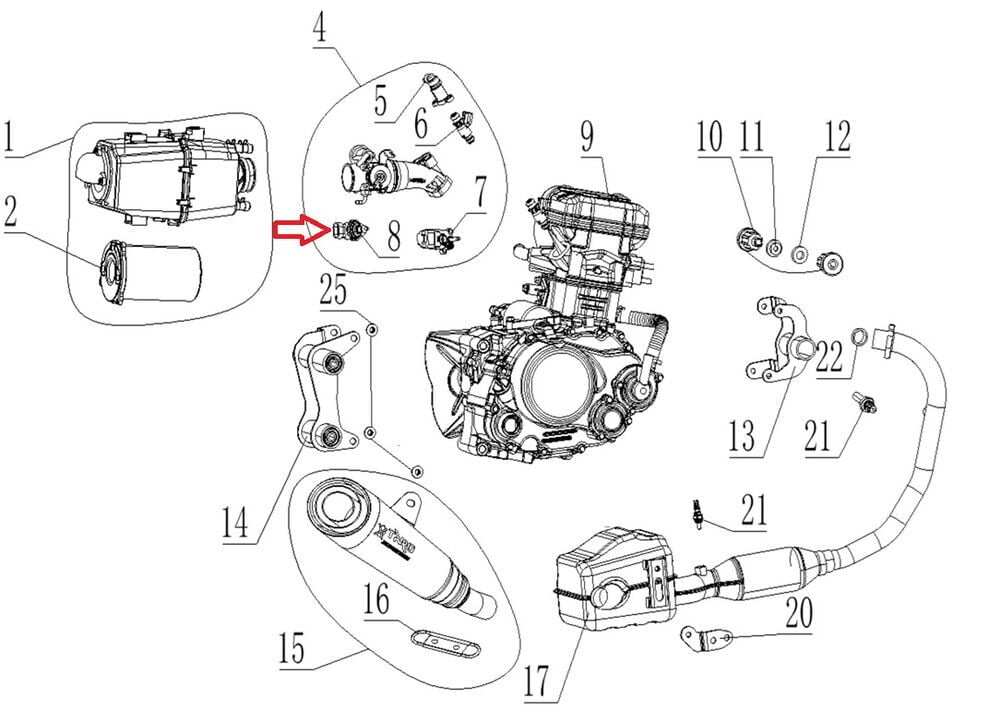 SPN 125 Rolenti Sensörü