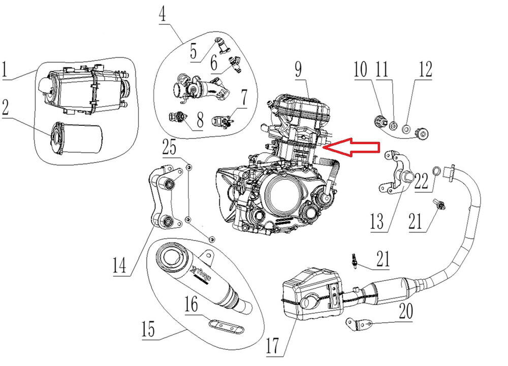 SPN 125 Motor Komple