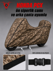 HONDA PCX Army Premium Kamuflaj Desenli Suya ve Güneş Işınlarına Dayanıklı Motosiklet Brandası
