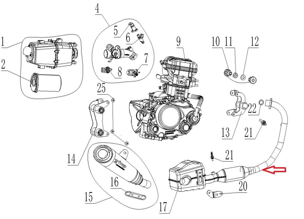 SPN 125 Egzoz Borusu