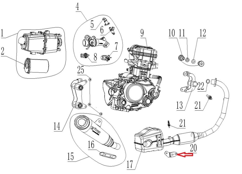 SPN 125 Egzoz Boru Baglantı Braketi