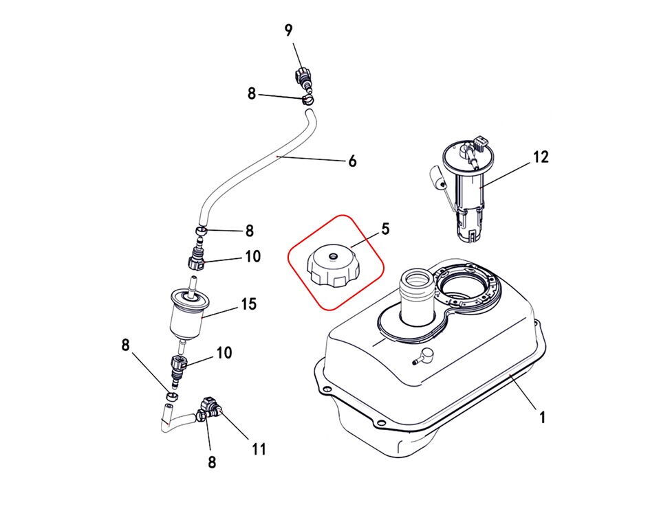 M210 Benzin Depo Kapağı