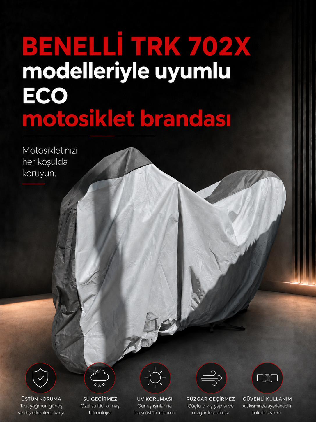 BENELLİ TRK 702X Modelleriyle Uyumlu ECO Motosiklet Brandası