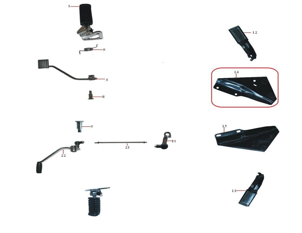 DD-250E-9B Arka Basamak Demiri Sağ