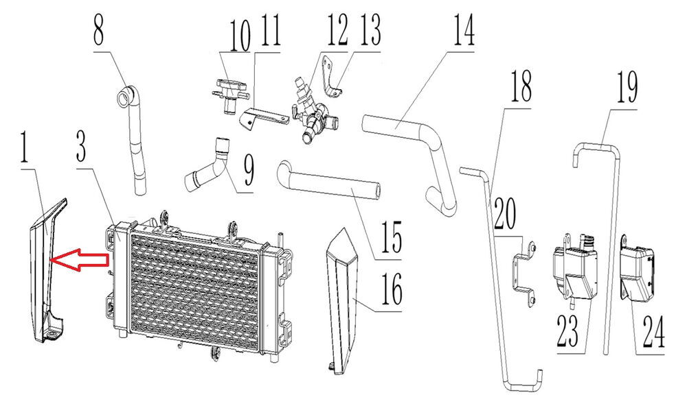 SPN 125 Radyatör Koruma Grenajı Sağ