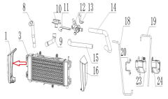 SPN 125 Radyatör Koruma Grenajı Sağ