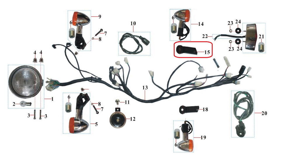 DD-250E-9B Arka Sinyal Braketi Sağ