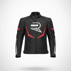 Kırmızı Unisex Motosiklet Montu 3 Katmanlı 4 Mevsim Korumalı Reflektörlü
