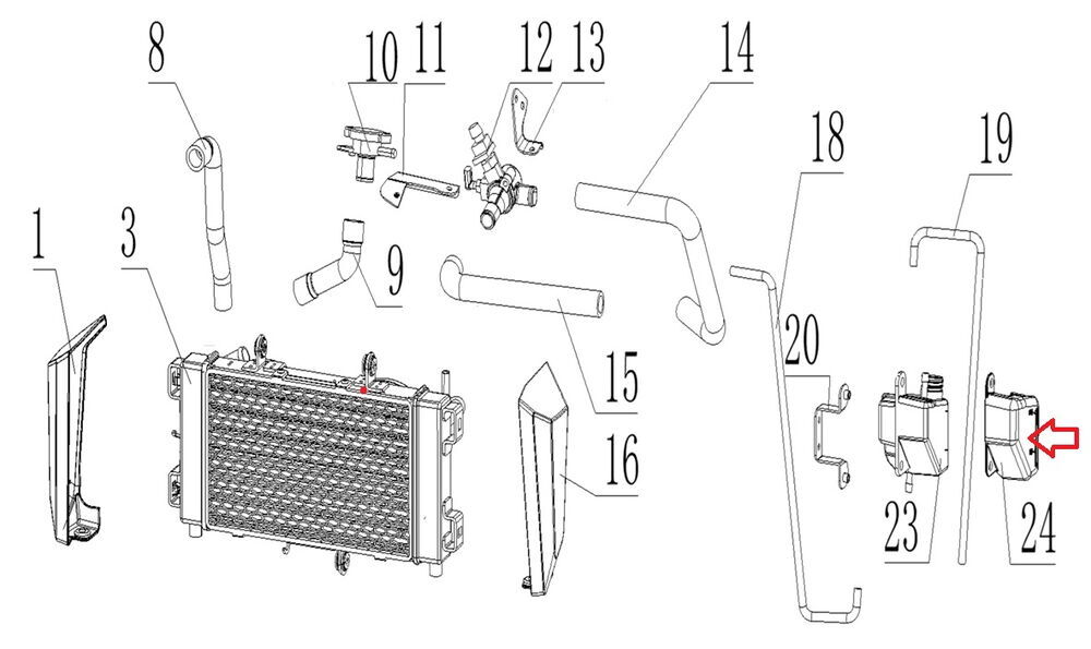 SPN 125 Radyatör Su Depo Kapağı
