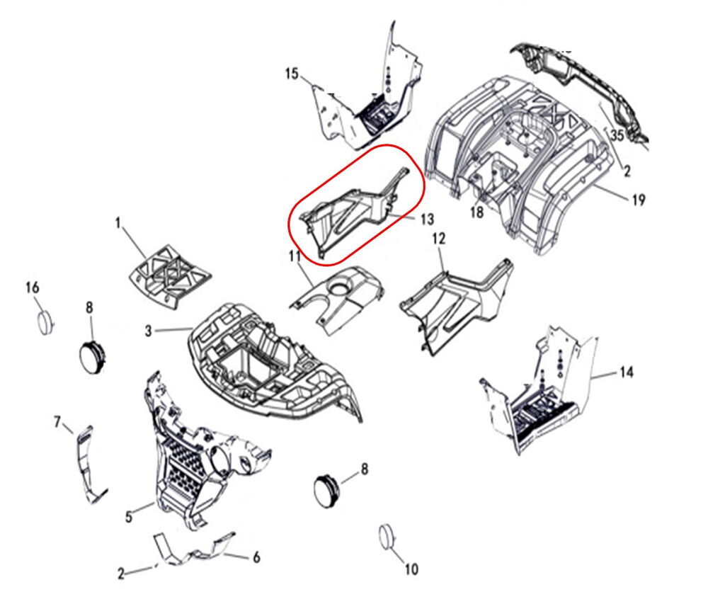 M210 Ayak İç Grenaj Sol Kırmızı