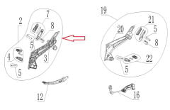 SPN 125 Basamak Braketi Sağ Komple