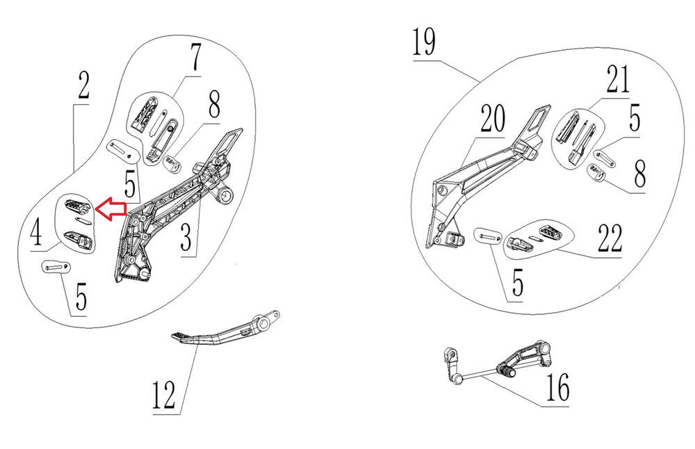SPN 125 Sürücü Basamagı Sağ