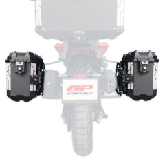 GP Kompozit Universal 26 lt x 2 Plastik Motosiklet Yan Çanta Seti Siyah