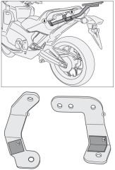 GIVI 1127FZ HONDA INTEGRA 750 (14-15) ARKA ÇANTA TAŞIYICI