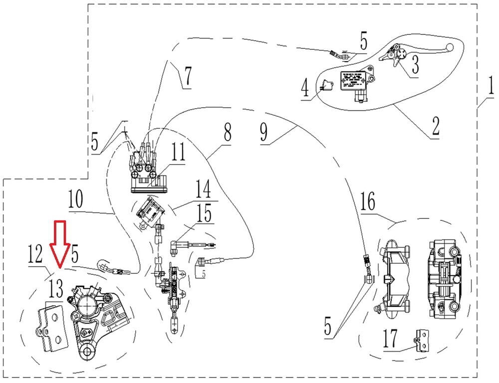SPN 125 Arka Fren Kaliperi