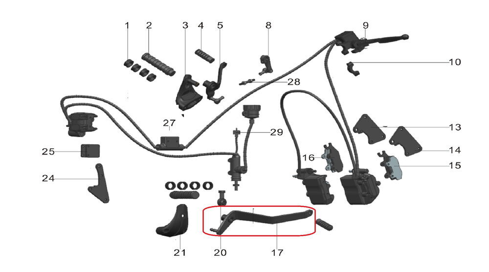 Arka Fren Pedalı - PİLDER 125