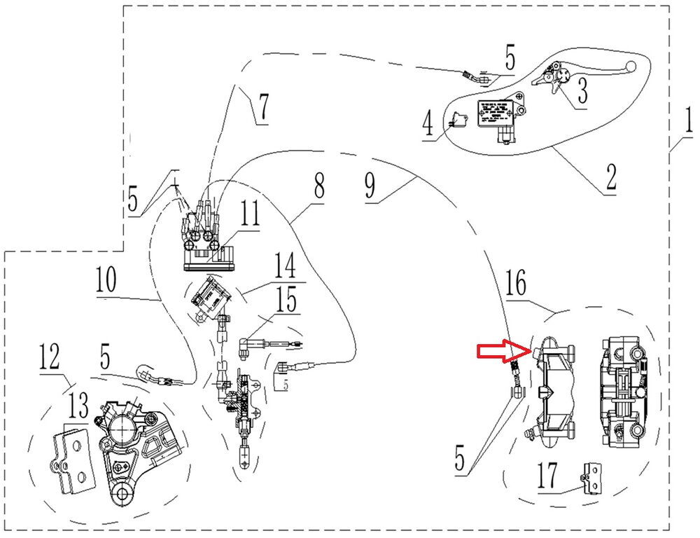 SPN 125 Ön Fren Kaliperi