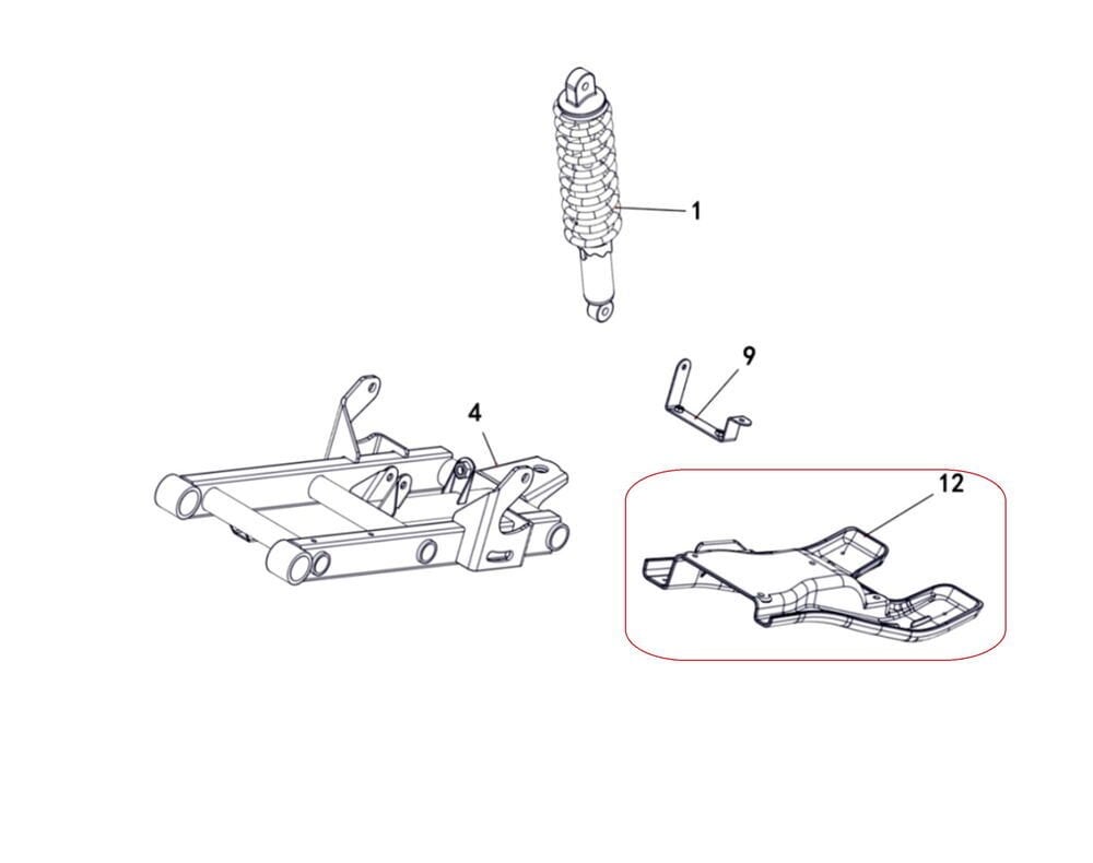 M210 Arka Salıncak Alt Koruma