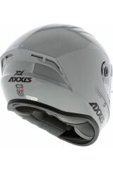 Draken S SOLID / Parlak Gri Full Face Motosiklet Kaskı Siyah Vizör Hediyeli