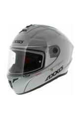 Draken S SOLID / Parlak Gri Full Face Motosiklet Kaskı Siyah Vizör Hediyeli