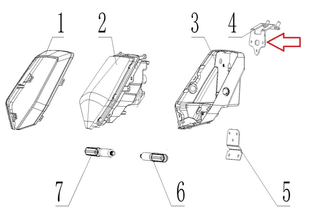 SPN 125 Far Sabitleme Braketi Üst