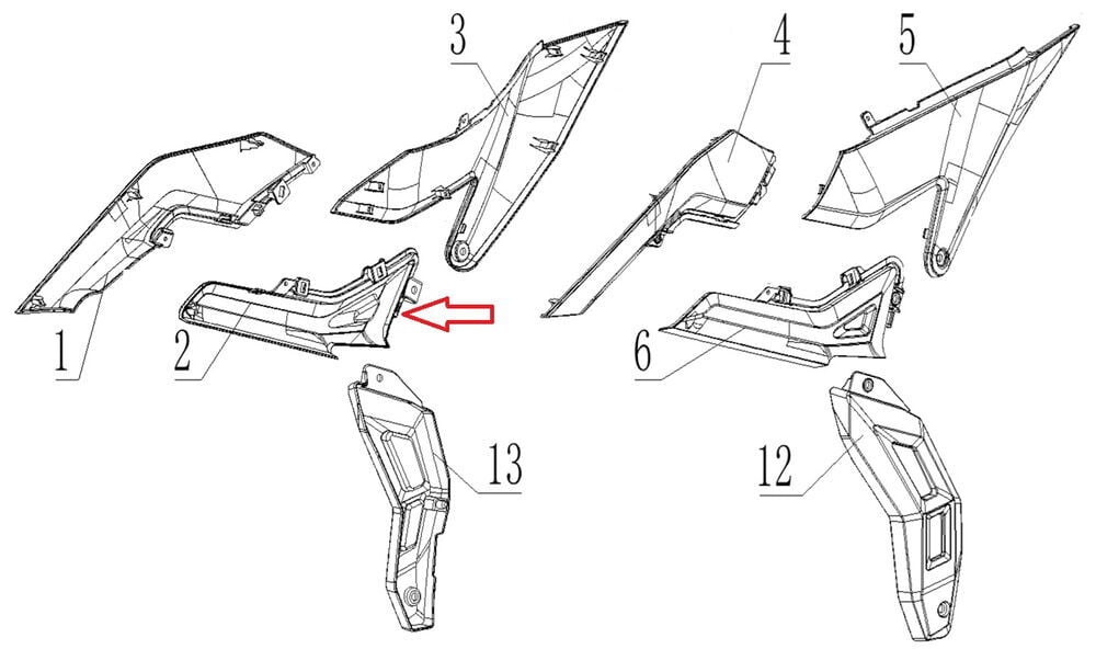 SPN 125 İç Basamak Grenaj Üst Sağ