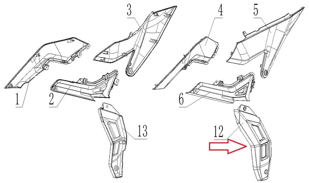 SPN 125 İç Basamak Grenaj Alt Sol