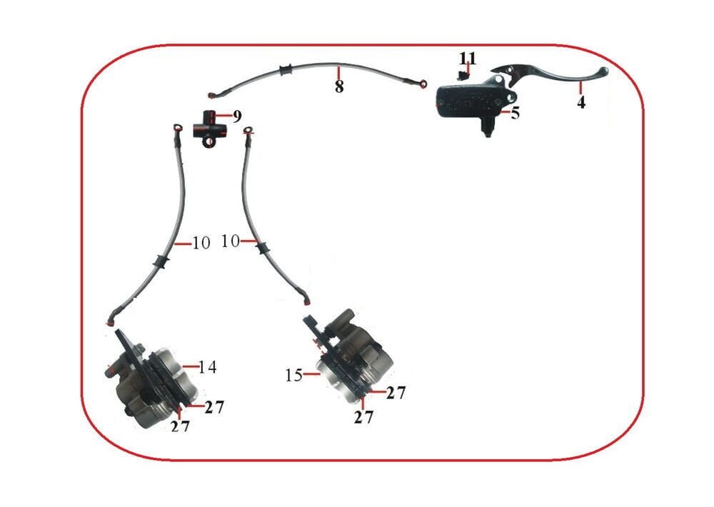 DD-250E-9B Ön Fren Merkez Alt Üst Komple