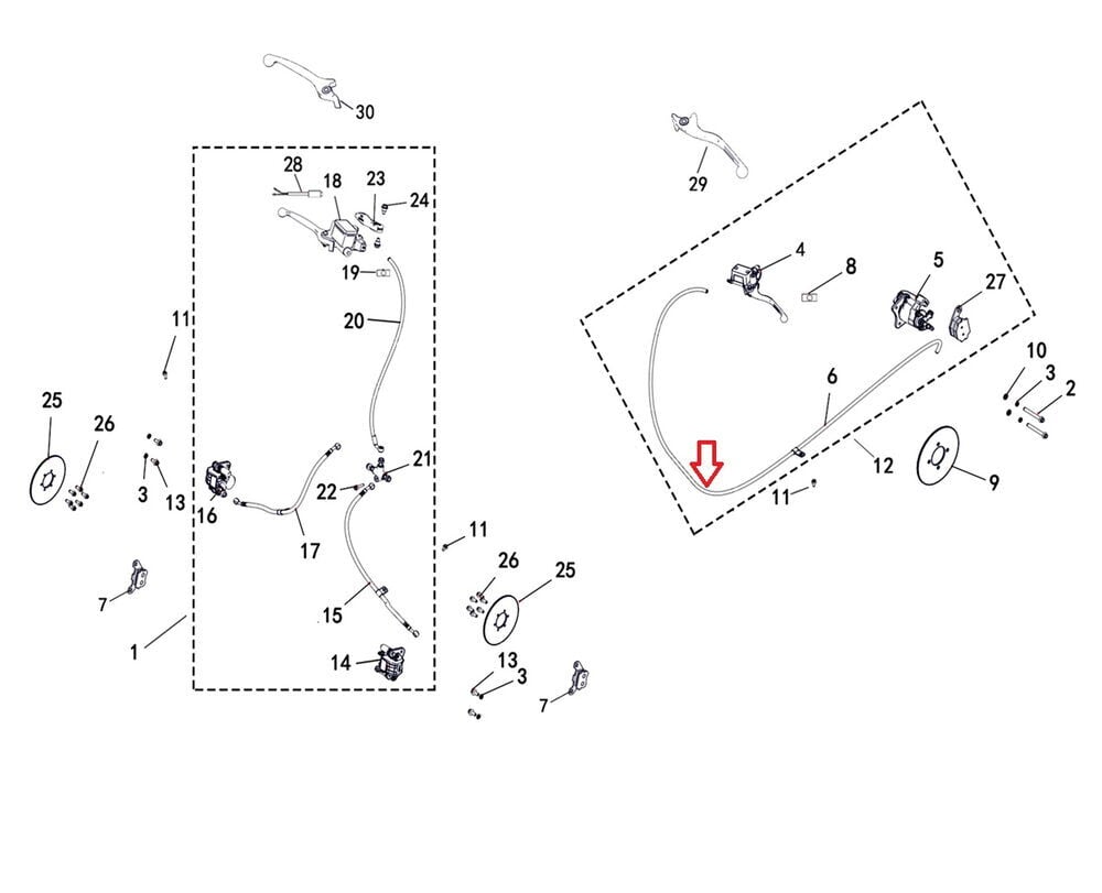 M210 Arka Fren Hidrolik Hortumu