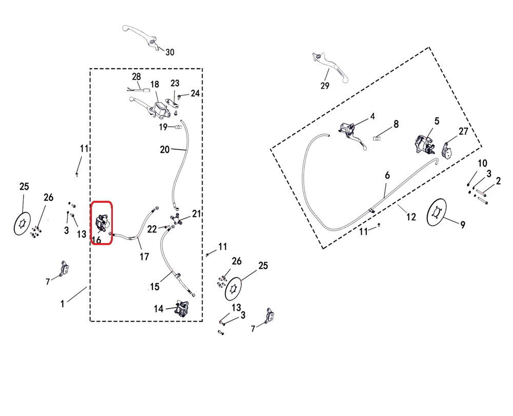 M210 Ön Fren Alt Merkez Sol
