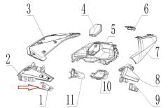 SPN 125 Arkçı Sele Altı Grenaj Sabitleme Braketi Sağ