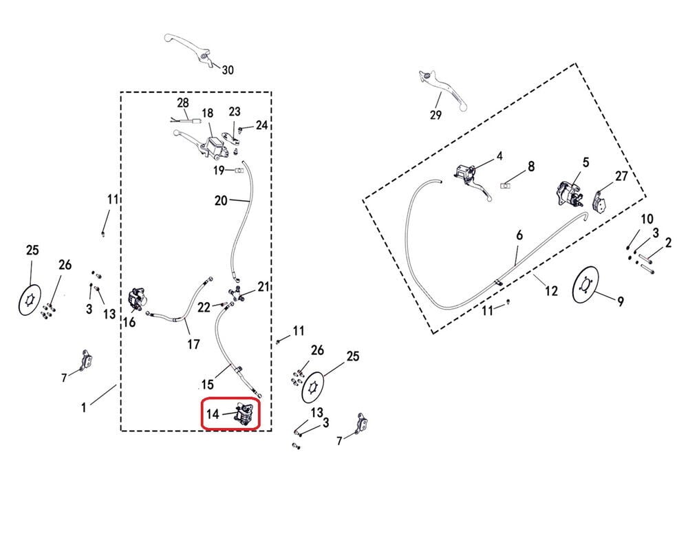 M210 Ön Fren Alt Merkez Sağ