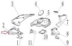 SPN 125 Sele Altı Taşıyıcısı Sağ