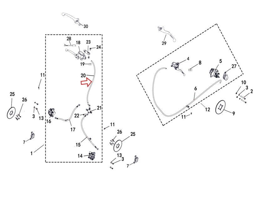 M210 Ön Fren Hidrolik Hortumu