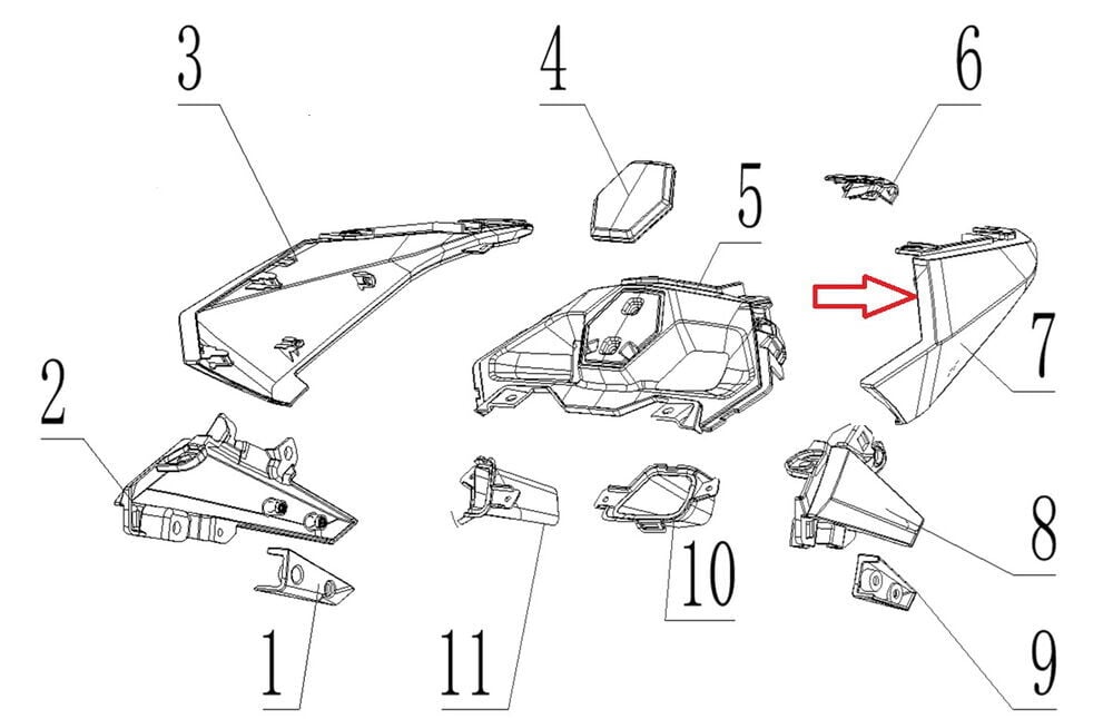 SPN 125 Arkçı Sele Altı Grenaj Sol Kırmızı