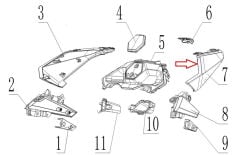 SPN 125 Arkçı Sele Altı Grenaj Sol Kırmızı