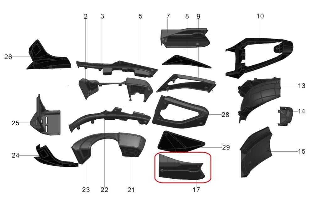 Yan Kapak Sağ - PİLDER 125