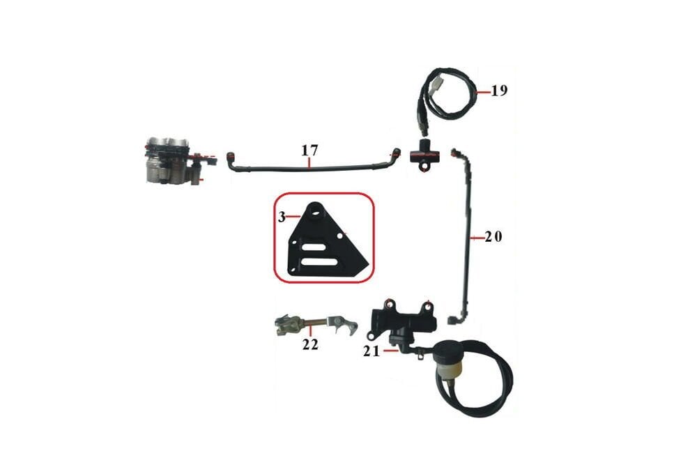 DD-250E-9B Arka Fren Montaj Braketi