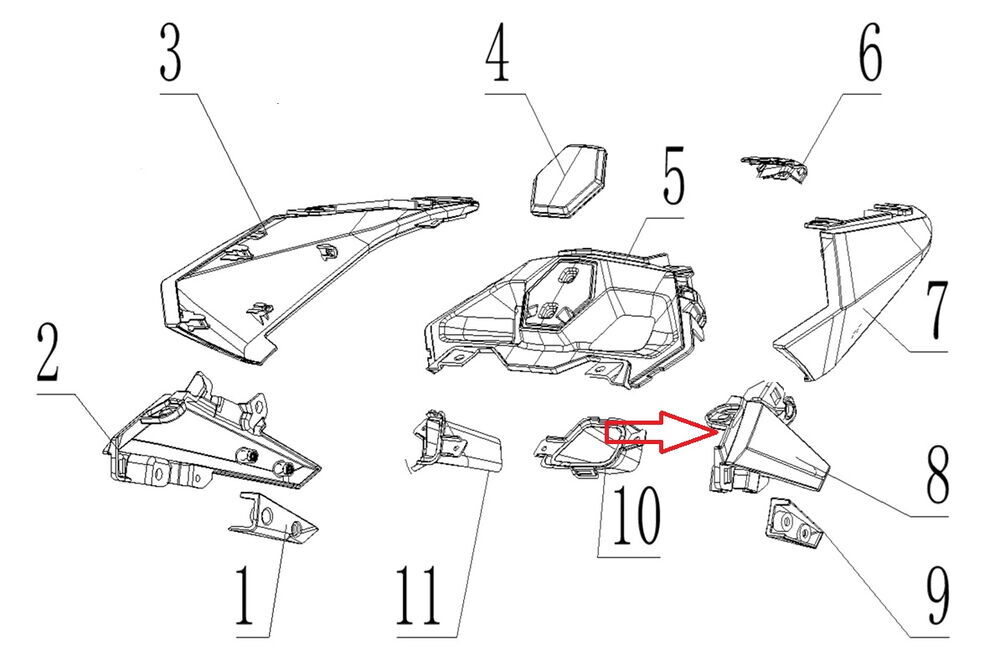 SPN 125 Sele Altı Taşıyıcısı Sol