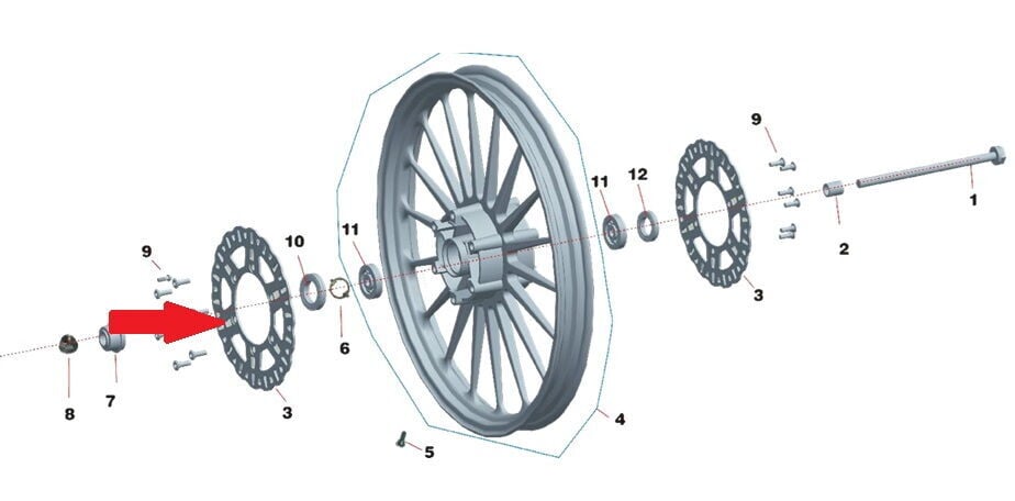 Daytona 250 Disk Aynası Ön
