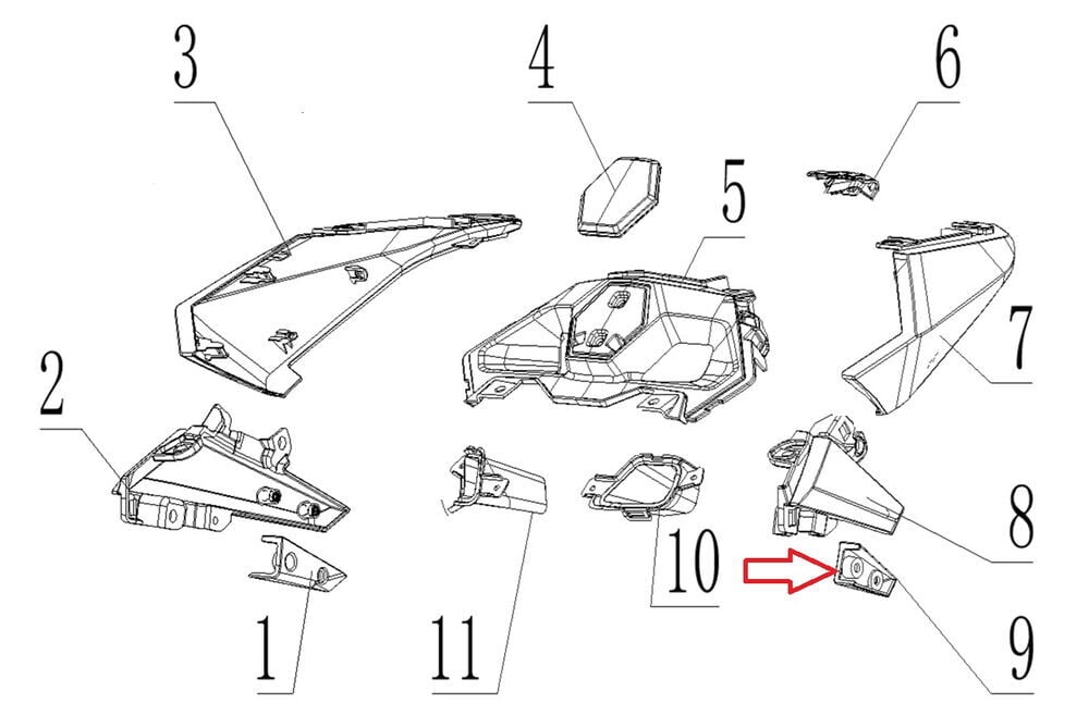 SPN 125 Arkçı Sele Altı Grenaj Sabitleme Braketi Sol