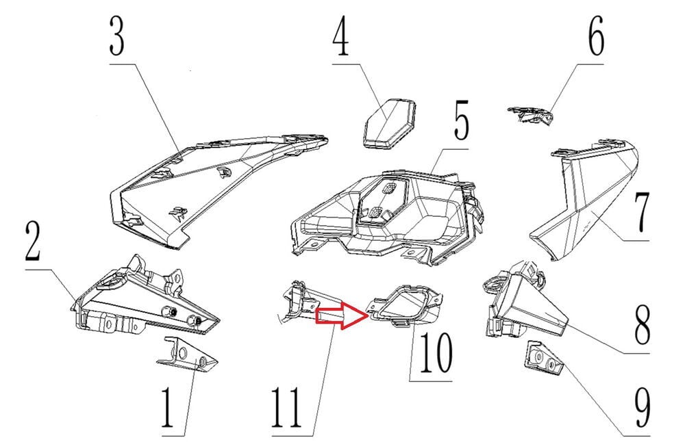 SPN 125 Arkçı Sele Alt Cep Grenajı Sol