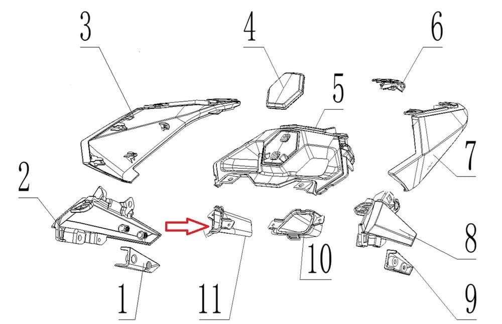 SPN 125 Arkçı Sele Alt Cep Grenajı Sağ