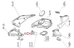 SPN 125 Arkçı Sele Alt Cep Grenajı Sağ
